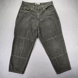 Monet Skateboards Pants Mens 30 Green Baggy Straight Corduroy Twill Y2K Skater